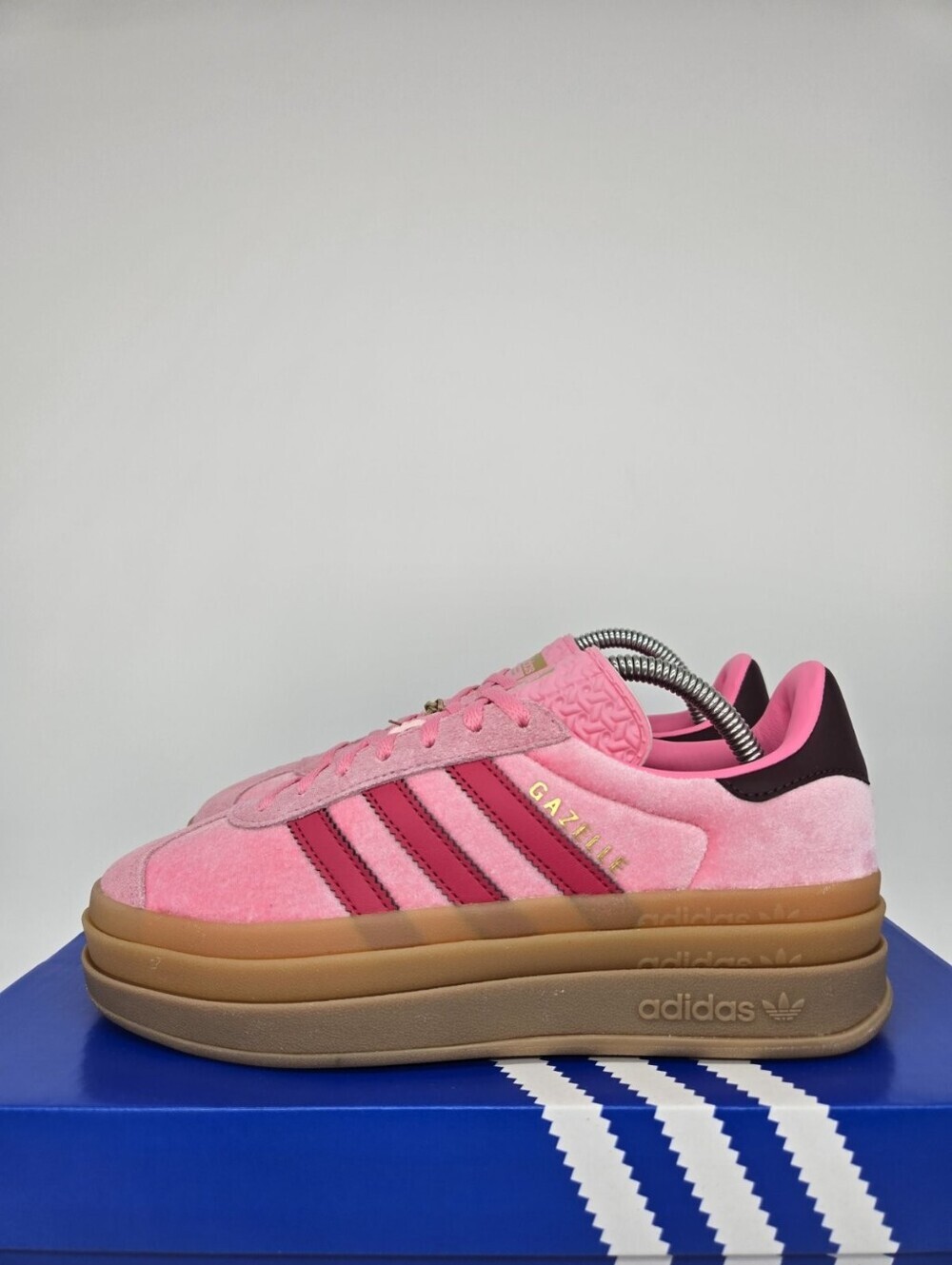 adidas Gazelle Bold JR5964 Bliss Pink Ruby Red Shoes Women's Size 8.5